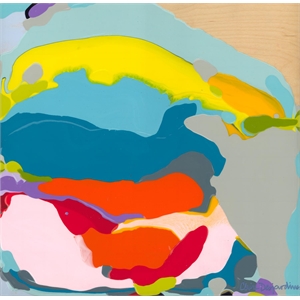 Giant Art 54x54 Free Falling Fine Art Giant Canvas Print in Pink