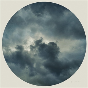 Giant Art 54x54 Cloud Circle II Fine Art Giant Canvas Print in Multi-Color