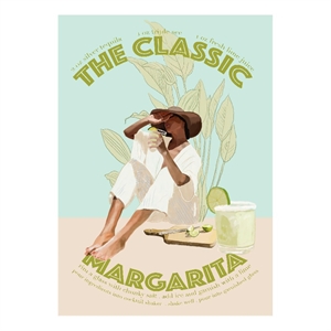 Giant Art 72x54 The Classic Margarita  Fine Art Giant Canvas Print in White