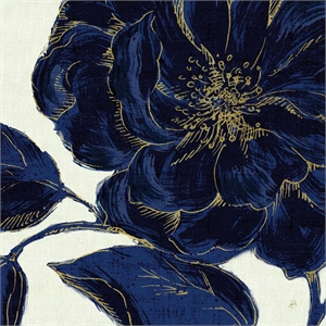 Giant Art 54x54 Indigo Garden II Fine Art Giant Canvas Print in White