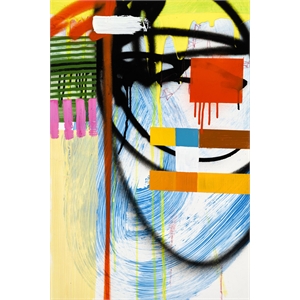 Giant Art 84x54 Lenticular B Fine Art Giant Canvas Print in Yellow