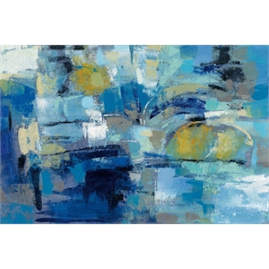 Giant Art 72x48 Ultramarine Waves III Fine Art Giant Canvas Print in Multi-Color