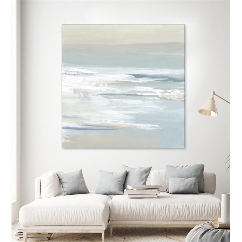 Giant Art 72x72 Shadows of the Sea I Fine Art Giant Canvas Print in White