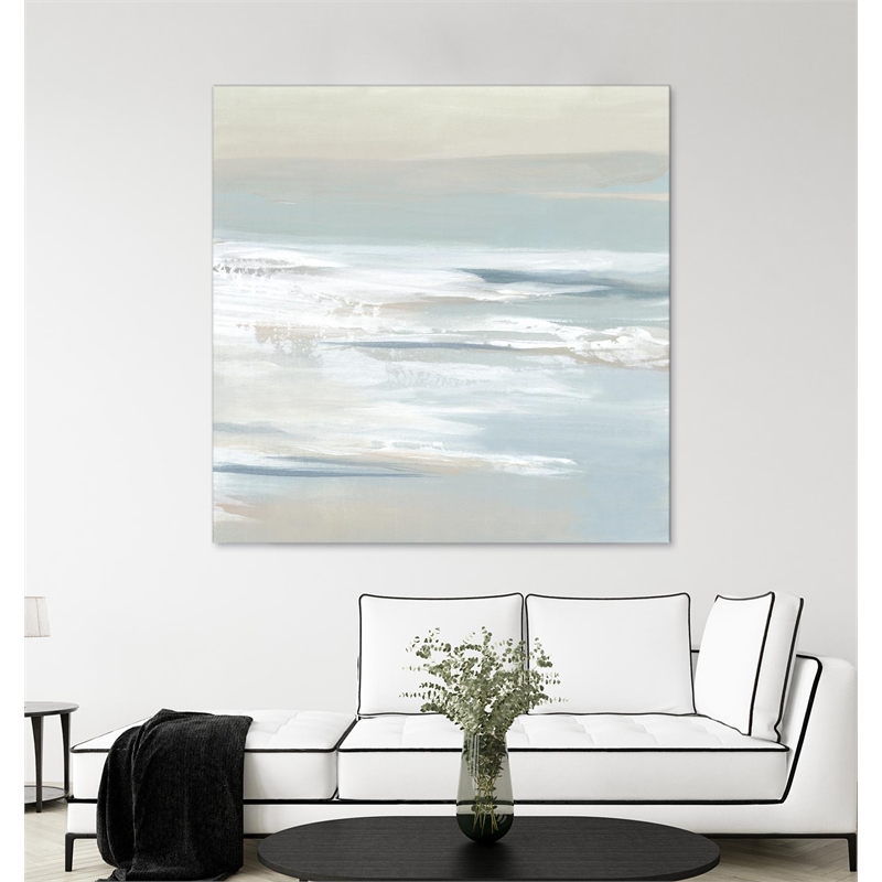 Giant Art 72x72 Shadows of the Sea I Fine Art Giant Canvas Print in White