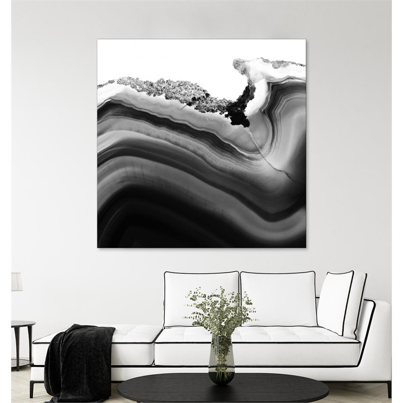 Giant Art 84x84 Grey Agate B Fine Art Giant Canvas Print in White