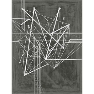Giant Art 72x54 Vertices I Fine Art Giant Canvas Print in White