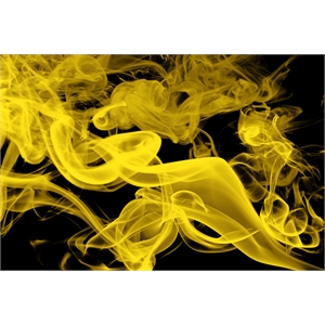 Giant Art 84x54 Yellow Smoke Fine Art Giant Canvas Print in Yellow