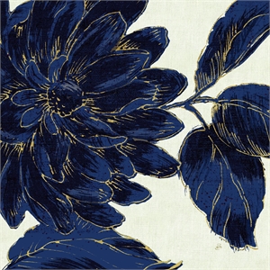 Giant Art 72x72 Indigo Garden I Fine Art Giant Canvas Print in White