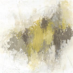 Giant Art 84x84 Saffron Abstract I Fine Art Giant Canvas Print in Yellow