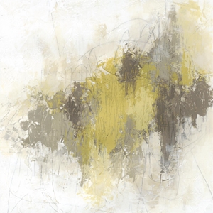 Giant Art 54x54 Saffron Abstract I Fine Art Giant Canvas Print in Yellow