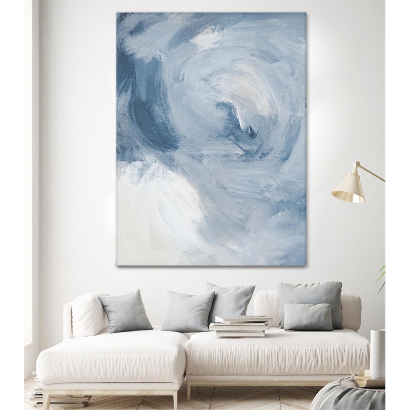 Giant Art 72x54 Blue Cloudy Dreams II Fine Art Giant Canvas Print in Multi-Color