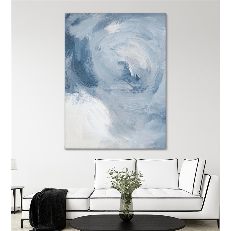 Giant Art 72x54 Blue Cloudy Dreams II Fine Art Giant Canvas Print in Multi-Color