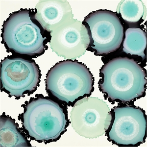 Giant Art 72x72 Light Blue Geode Fine Art Giant Canvas Print in Turquoise