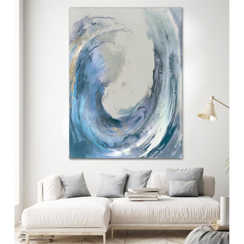 Giant Art 72x54 Water Collar Fine Art Giant Canvas Print in White