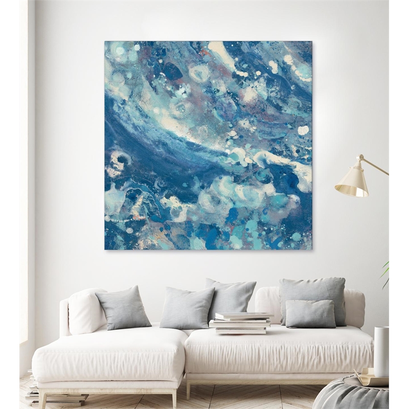 Giant Art 72x72 Water IV Fine Art Giant Canvas Print in White