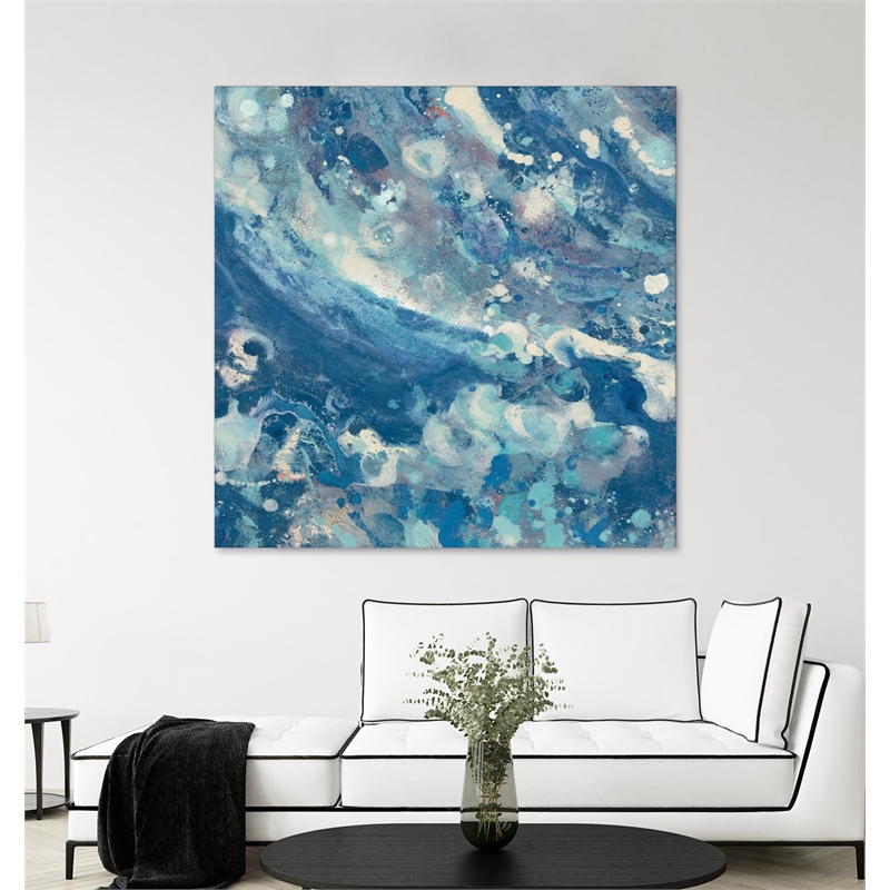 Giant Art 72x72 Water IV Fine Art Giant Canvas Print in White