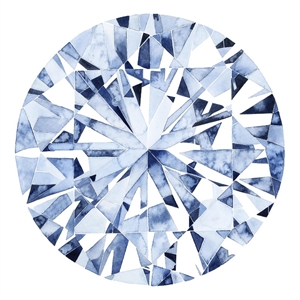 Giant Art 72x72 Diamond Drops I Fine Art Giant Canvas Print in Multi-Color