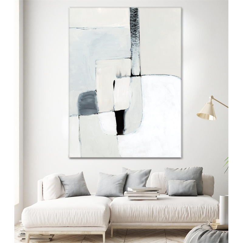 Giant Art 72x54 Soft Spoken I Fine Art Giant Canvas Print in White