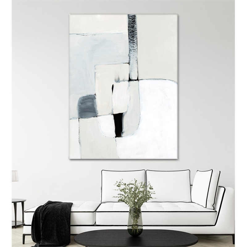 Giant Art 72x54 Soft Spoken I Fine Art Giant Canvas Print in White