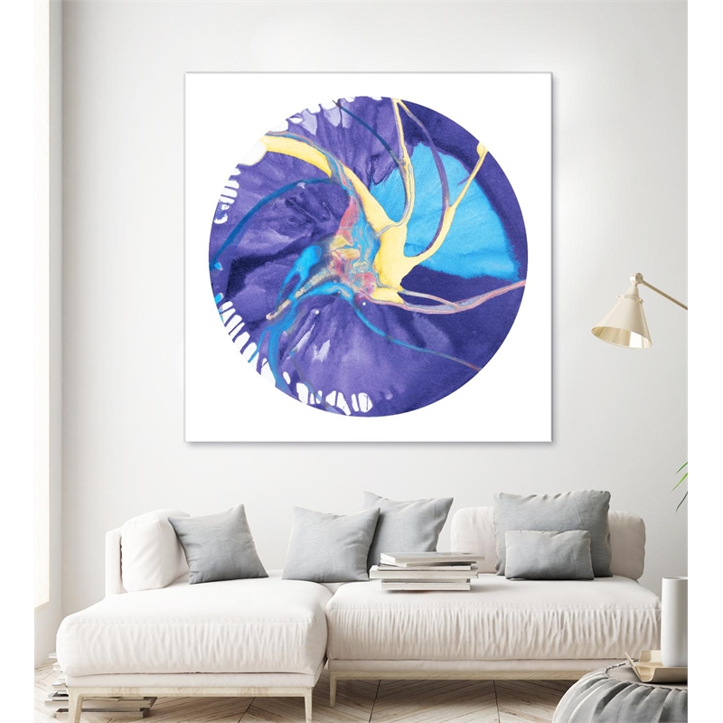Giant Art 84x84 Spin Art 26 Fine Art Giant Canvas Print in White