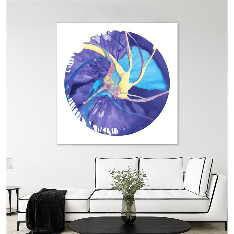 Giant Art 84x84 Spin Art 26 Fine Art Giant Canvas Print in White