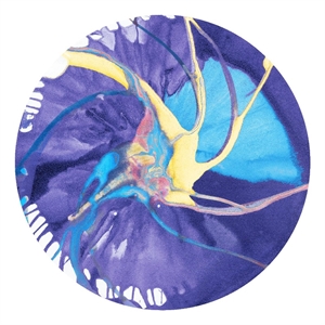 Giant Art 84x84 Spin Art 26 Fine Art Giant Canvas Print in White