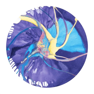 Giant Art 54x54 Spin Art 26 Fine Art Giant Canvas Print in White