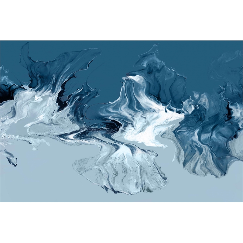 Giant Art 84x54 Azure Marble I Fine Art Giant Canvas Print in Multi-Color