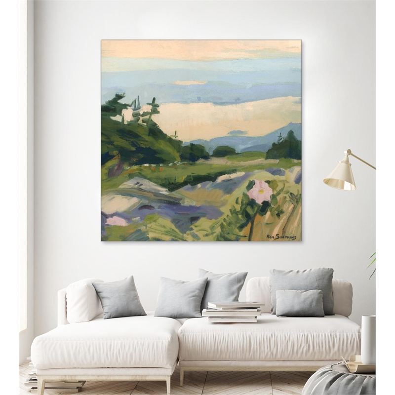 Giant Art 84x84 Top of the World Fine Art Giant Canvas Print in Green
