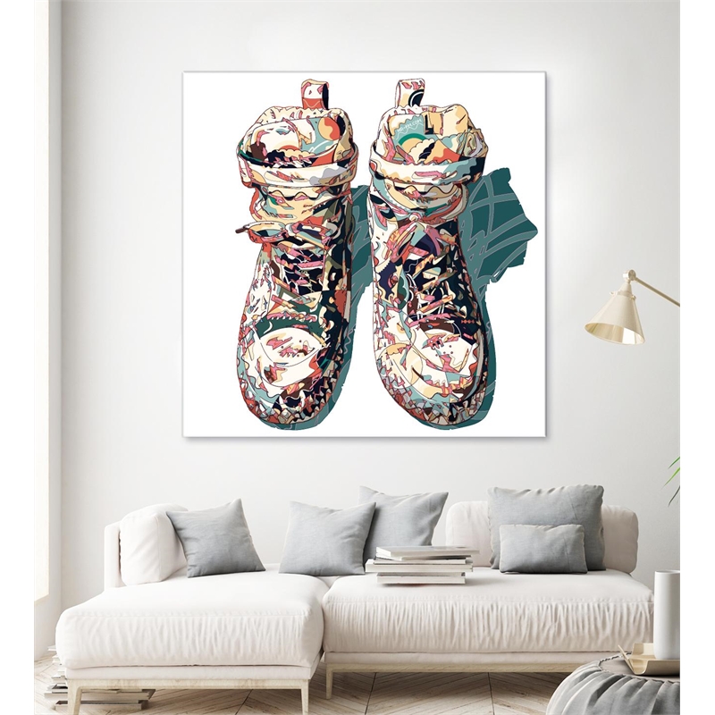 Giant Art 84x84 Sneaker Fine Art Giant Canvas Print in White