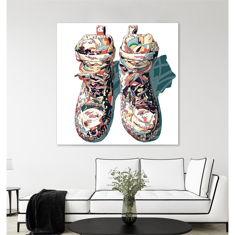 Giant Art 84x84 Sneaker Fine Art Giant Canvas Print in White