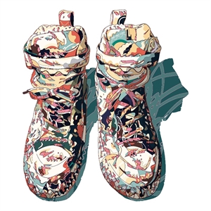 Giant Art 84x84 Sneaker Fine Art Giant Canvas Print in White