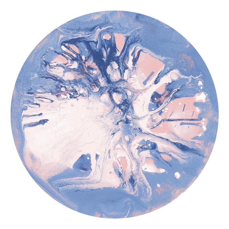 Giant Art 54x54 Spin Art 22 Fine Art Giant Canvas Print in Pink