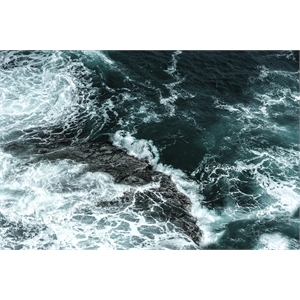 Giant Art 72x48 Waves II Fine Art Giant Canvas Print in Multi-Color