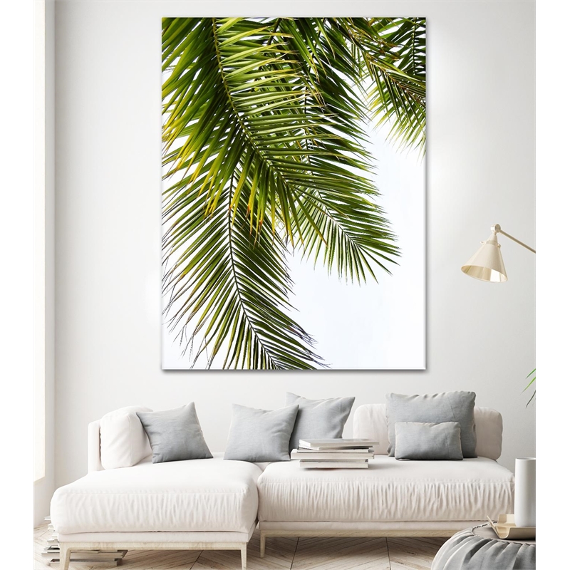 Giant Art 72x54 Palm Leaves Fine Art Giant Canvas Print in Multi-Color
