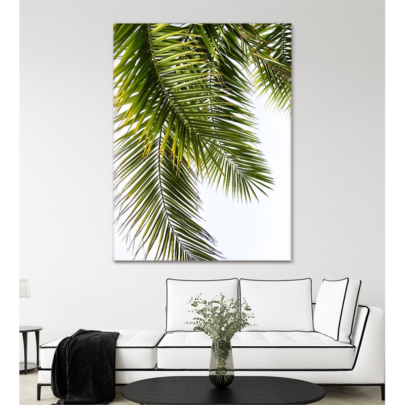 Giant Art 72x54 Palm Leaves Fine Art Giant Canvas Print in Multi-Color