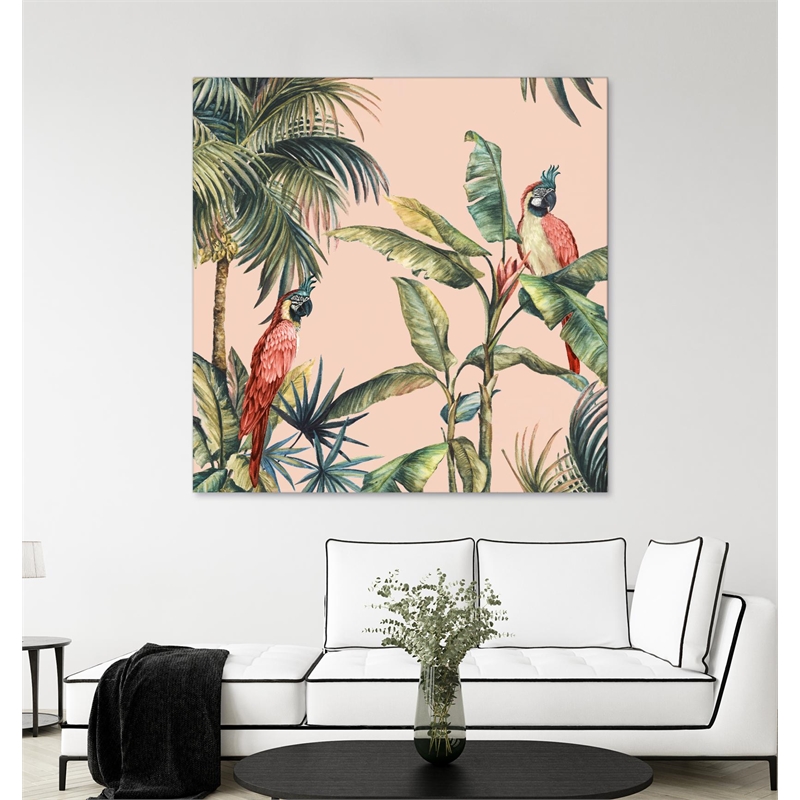 Giant Art 72x72 Tropicano II Fine Art Giant Canvas Print in Multi-Color