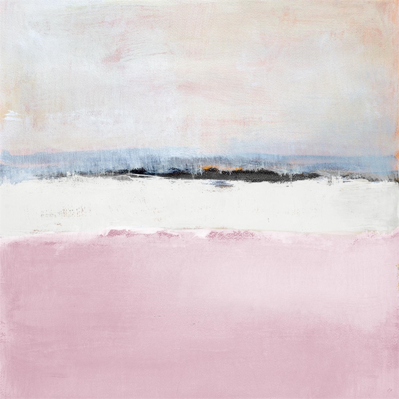 Giant Art 84x84 Pink Sea Abstract Fine Art Giant Canvas Print in Pink
