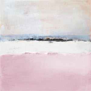 Giant Art 84x84 Pink Sea Abstract Fine Art Giant Canvas Print in Pink