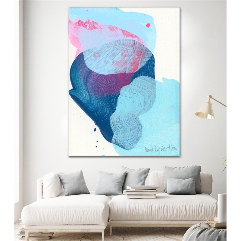 Giant Art 72x54 Along the shore 02 Fine Art Giant Canvas Print in Pink