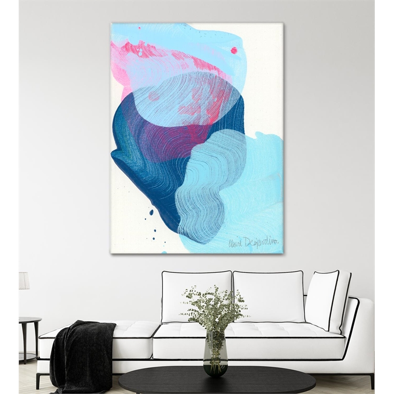 Giant Art 72x54 Along the shore 02 Fine Art Giant Canvas Print in Pink