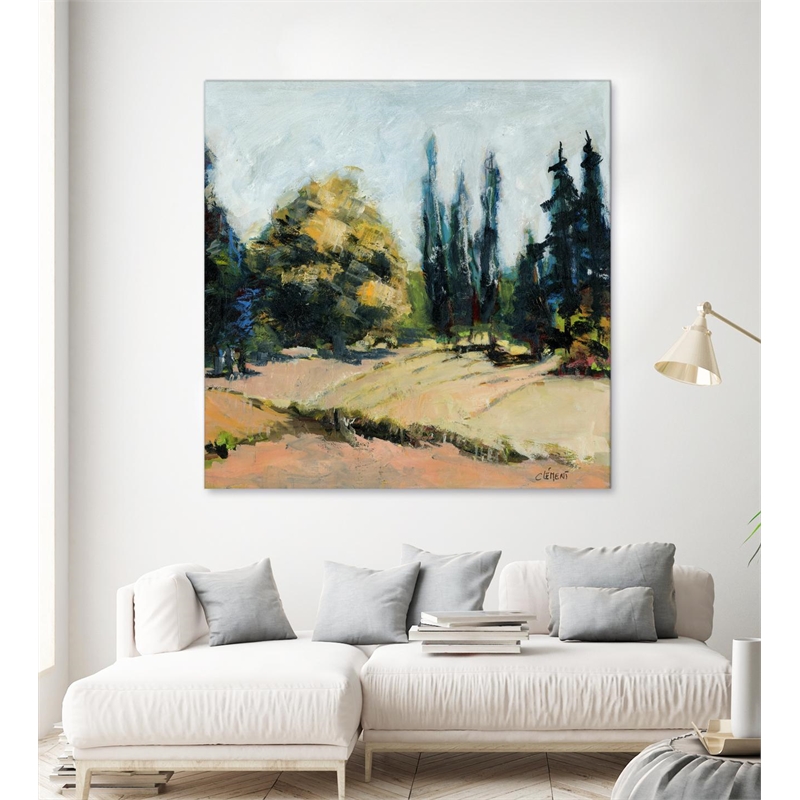 Giant Art 72x72 Trees 2 Fine Art Giant Canvas Print in Pink