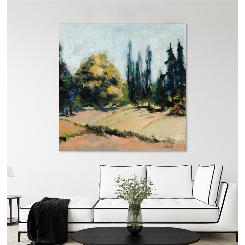 Giant Art 54x54 Trees 2 Fine Art Giant Canvas Print in Pink