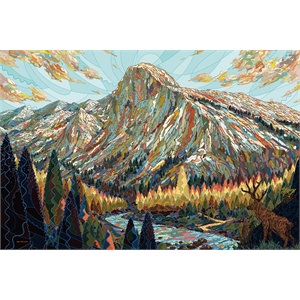 Giant Art 84x54 Technicolor Fine Art Giant Canvas Print in Multi-Color