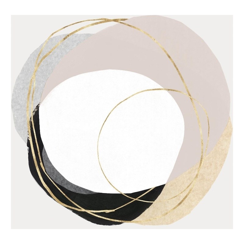 Giant Art 72x72 Ring of Gold II Fine Art Giant Canvas Print in Pink