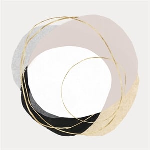 Giant Art 54x54 Ring of Gold II Fine Art Giant Canvas Print in Pink