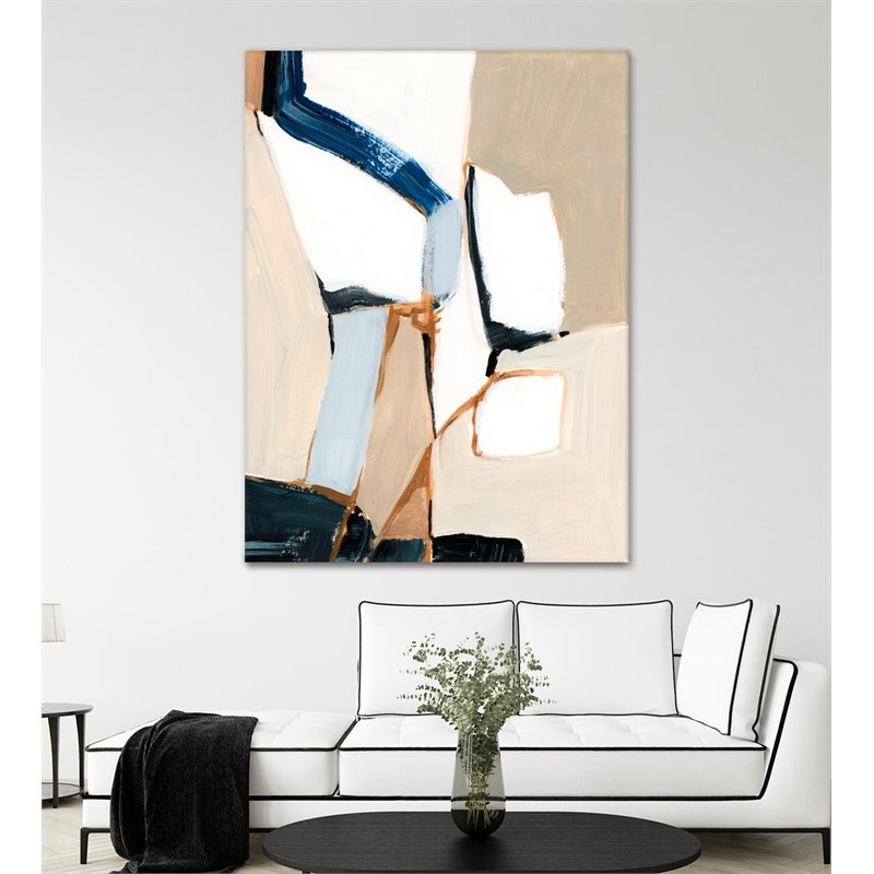 Giant Art 72x54 Diagramme I Fine Art Giant Canvas Print in Multi-Color