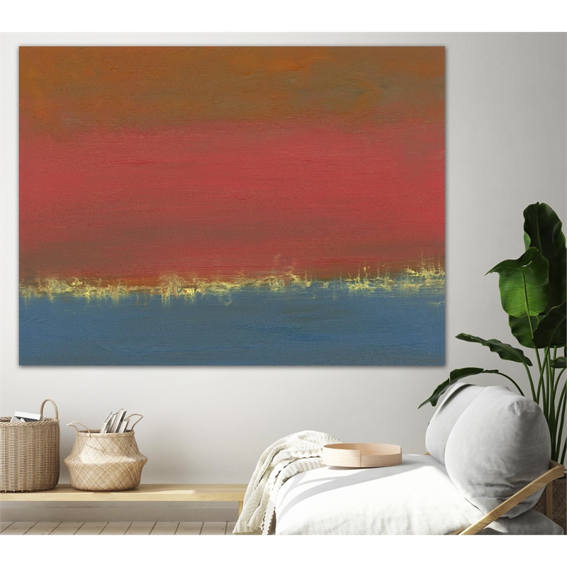 Giant Art 72x54 Harbor Light IV Fine Art Giant Canvas Print in Red