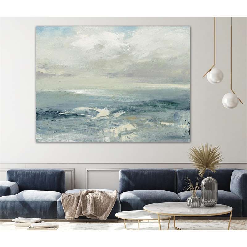 Giant Art 72x54 Waves Crop Fine Art Giant Canvas Print in Multi-Color