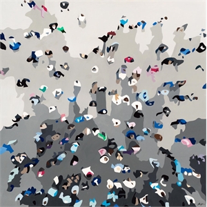 Giant Art 54x54 Crowd Sourcing Fine Art Giant Canvas Print in Multi-Color